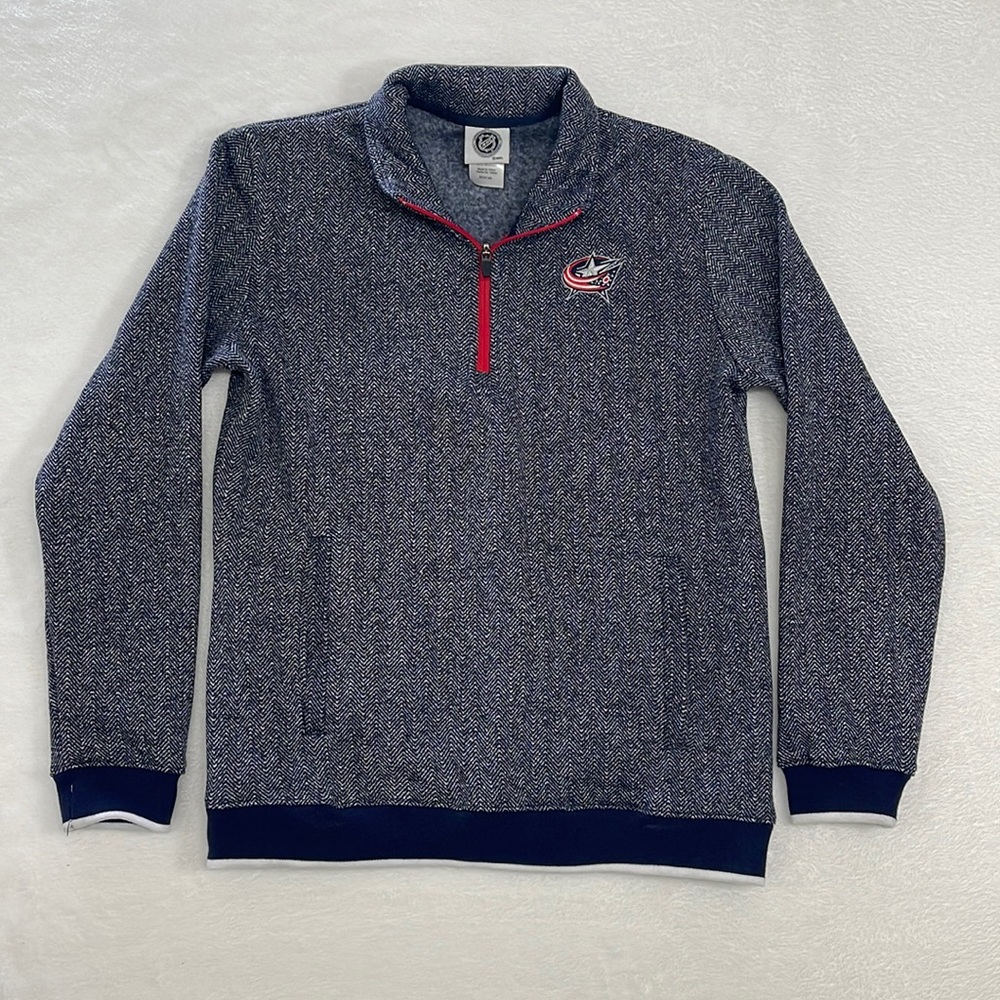 NHL Columbus Blue Jackets Quarter Zip Womens Small‎